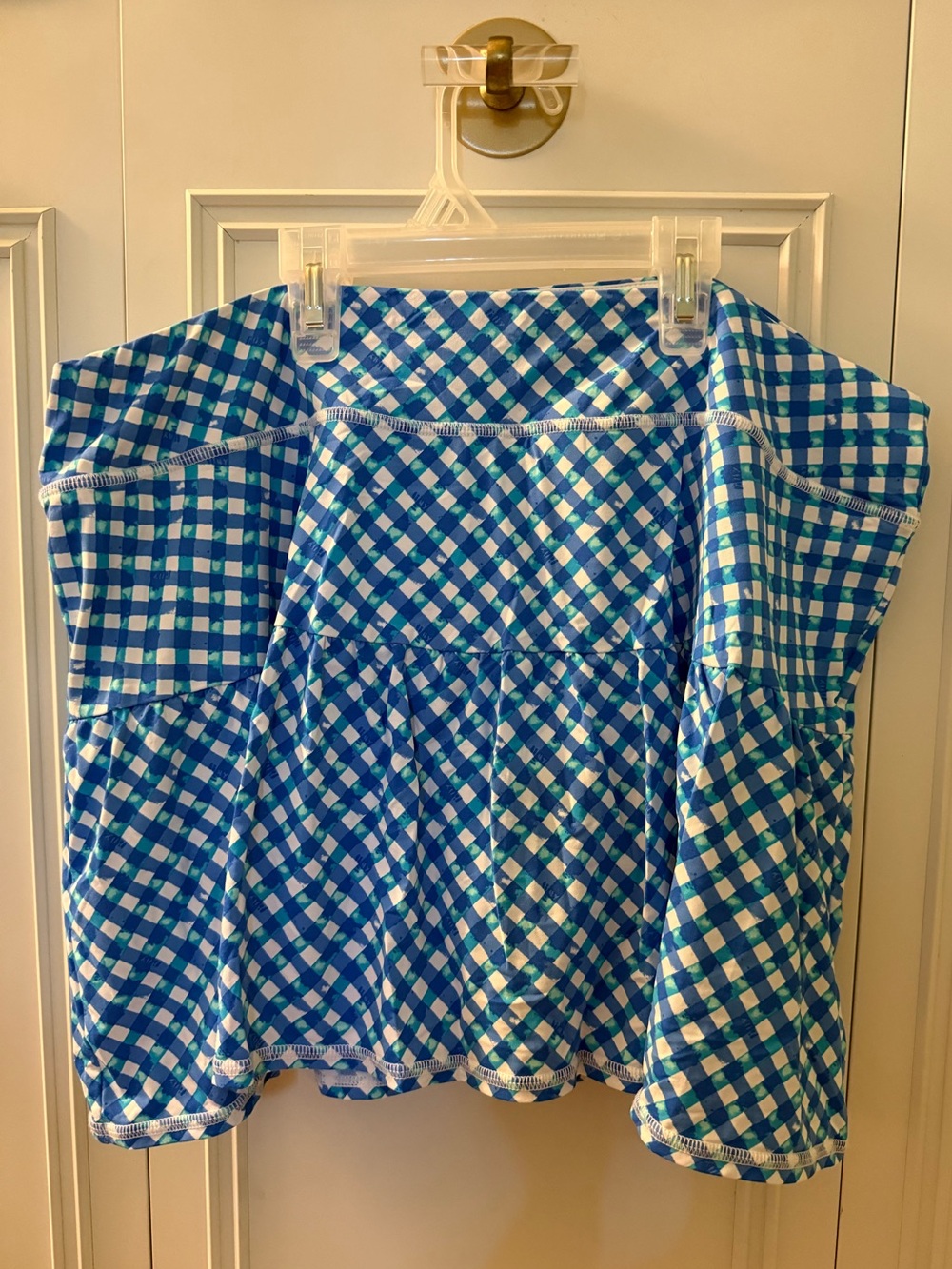 Lilly Pulitzer Blue Gingham Peplum Women’s short